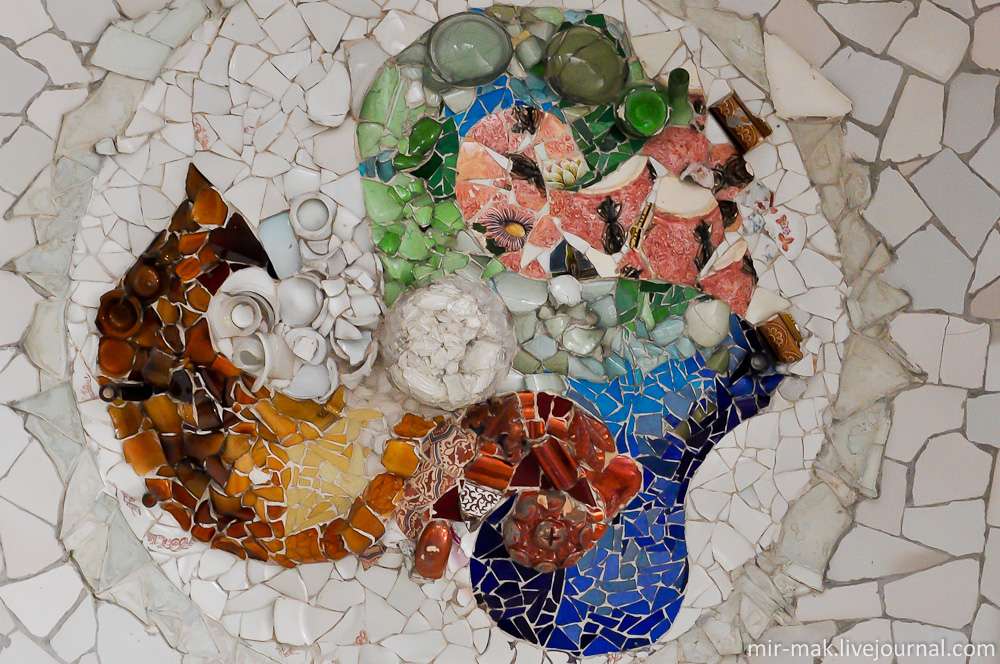 Сказочное царство битой плитки в Испании Антонио Гауди,барселона,Испания,Красивое,парк гуэля,фоторепортаж