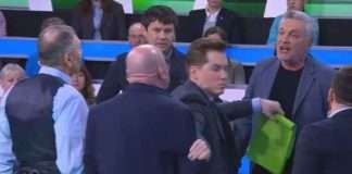 В ефірі НТВ влаштували бійку після фашистського вітання